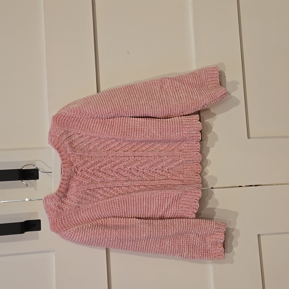 Girls Tommy Bahama Pink Cable Knit Sweater